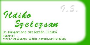 ildiko szelezsan business card